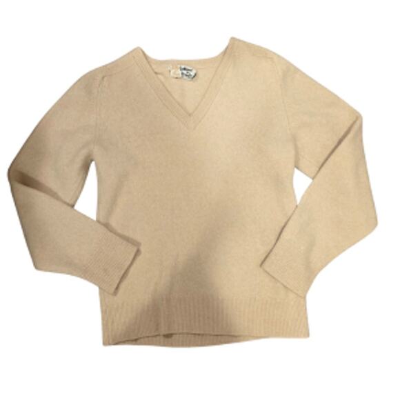 Pringle of Scotland Sweaters - Vintage Pringle of Scotland 100% Cashmere Sweater Cream XS 70s